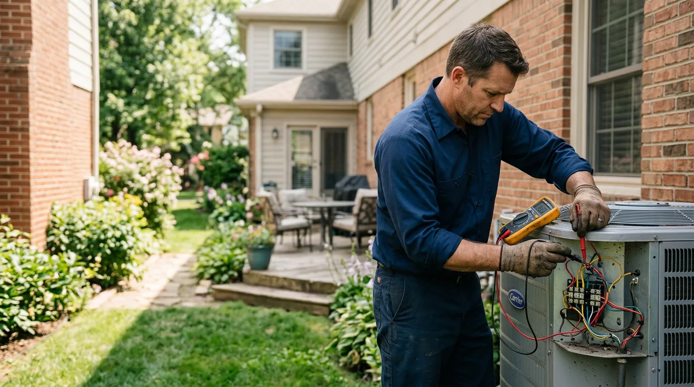 HVAC technician working near Garnerville, NY